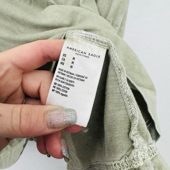 American Eagle Super Soft Standard For Green Short Sleeve Tee Men’s Size M - Picture 3 of 7